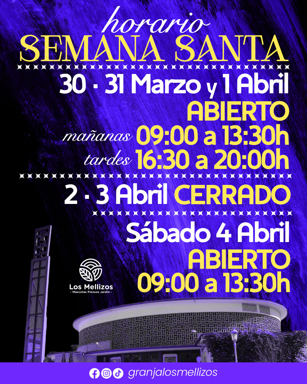 Horario especial Semana Santa