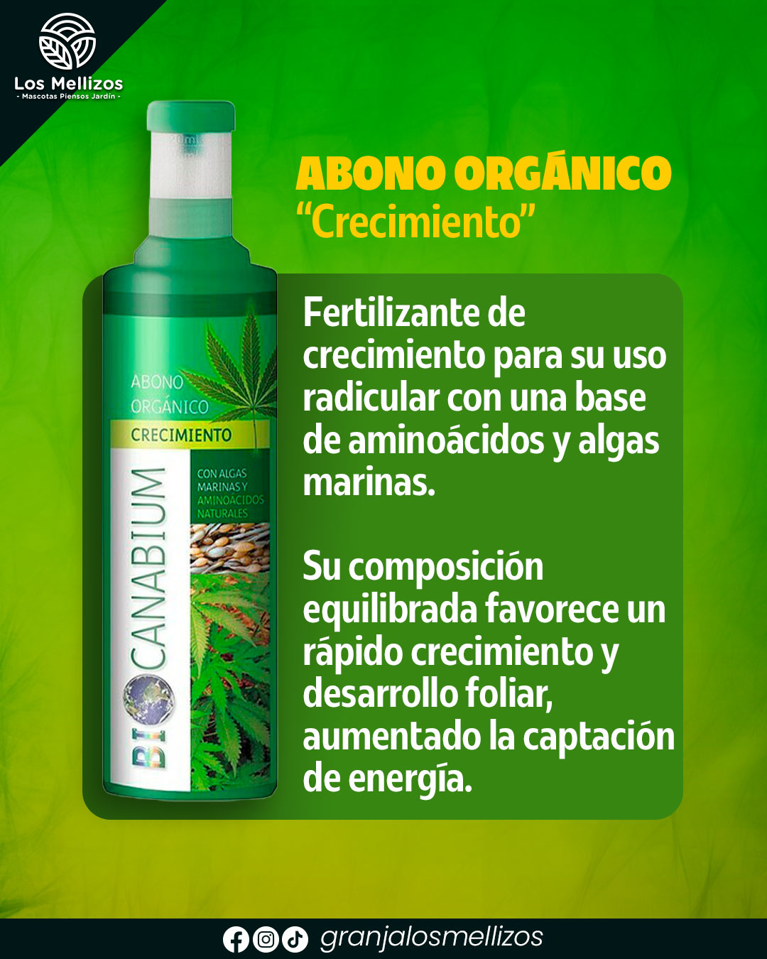 BioCannabium · Abono Orgánico Crecimiento